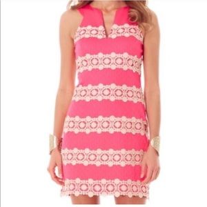 lilly pulitzer: pink and gold dress w/ anchors
